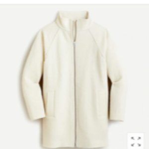 JCrew Ivory coat in Italian boiled wool xxs petite
